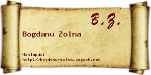 Bogdanu Zolna névjegykártya